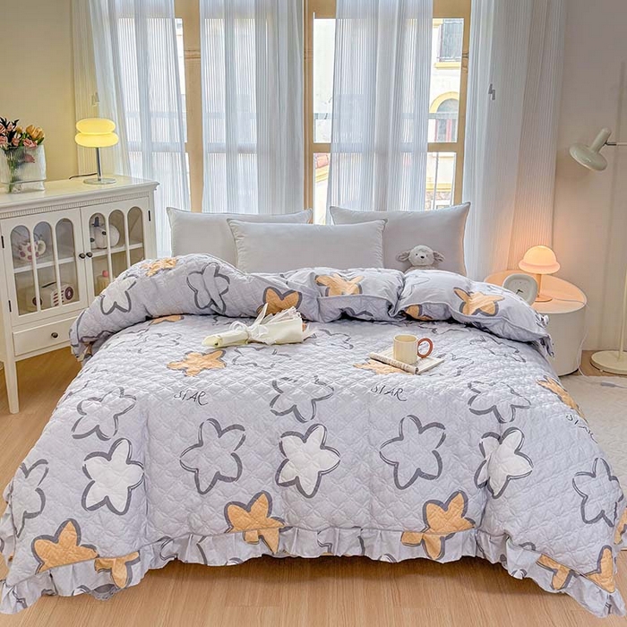 91家纺网 家纺一手货源 找家纺 （总）爱妮玖玖 2026新款小蕾丝全棉纯棉印花夹棉单被套被套单件单品被套