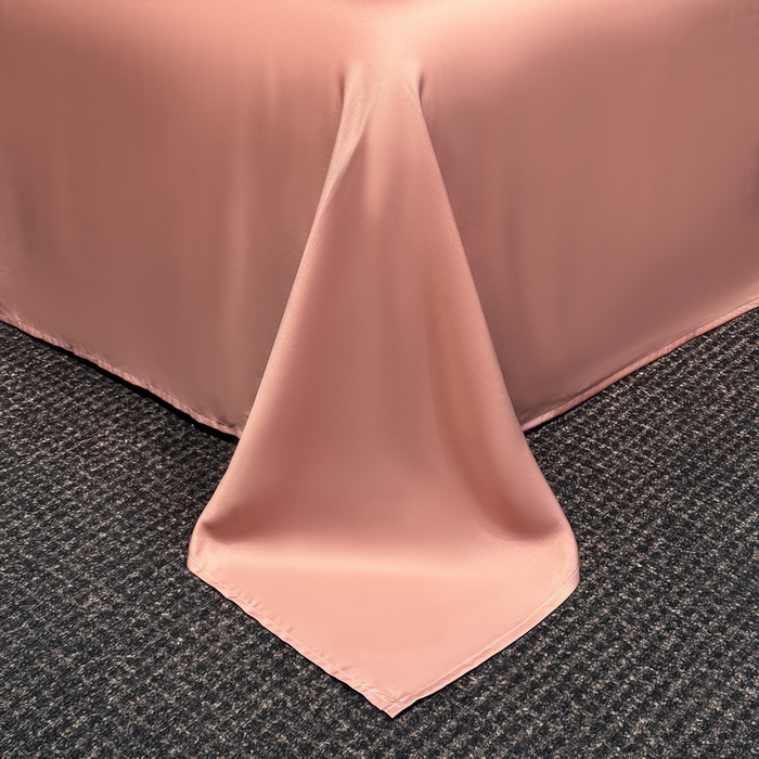 91家纺网 家纺一手货源 找家纺 慕晨 2026新款莱赛尔提花四件套高级简奢款天丝夏被四件套直播热款 米娜