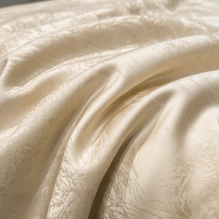 91家纺网 家纺一手货源 找家纺 慕晨 2026新款莱赛尔提花四件套高级简奢款天丝夏被四件套直播热款 佩吉拉