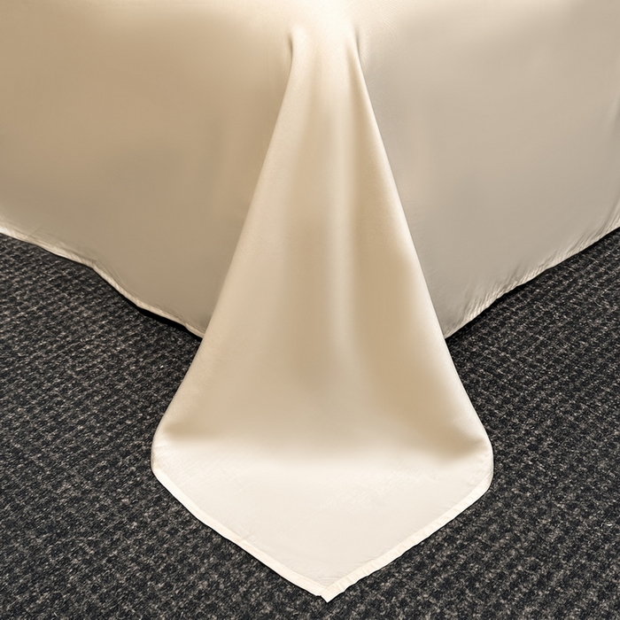 91家纺网 家纺一手货源 找家纺 慕晨 2026新款莱赛尔提花四件套高级简奢款天丝夏被四件套直播热款 佩吉拉