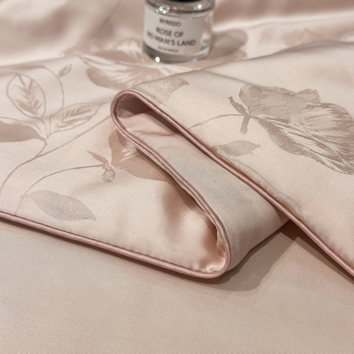 91家纺网 家纺一手货源 找家纺 慕晨 2026新款莱赛尔提花四件套高级简奢款天丝夏被四件套直播热款 亚菲