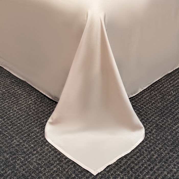 91家纺网 家纺一手货源 找家纺 慕晨 2026新款莱赛尔提花四件套高级简奢款天丝夏被四件套直播热款 亚菲