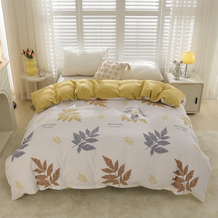 91家纺网 家纺一手货源 找家纺 董成龙 2026新款直播爆款加厚全棉活性磨毛四件套纯棉三件套 声声蔓-咖