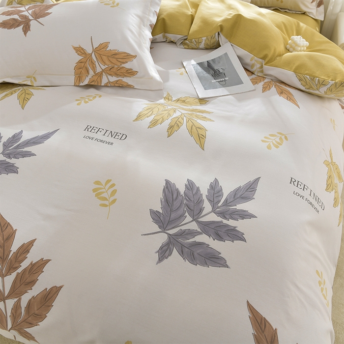 91家纺网 家纺一手货源 找家纺 董成龙 2026新款直播爆款加厚全棉活性磨毛四件套纯棉三件套 声声蔓-咖