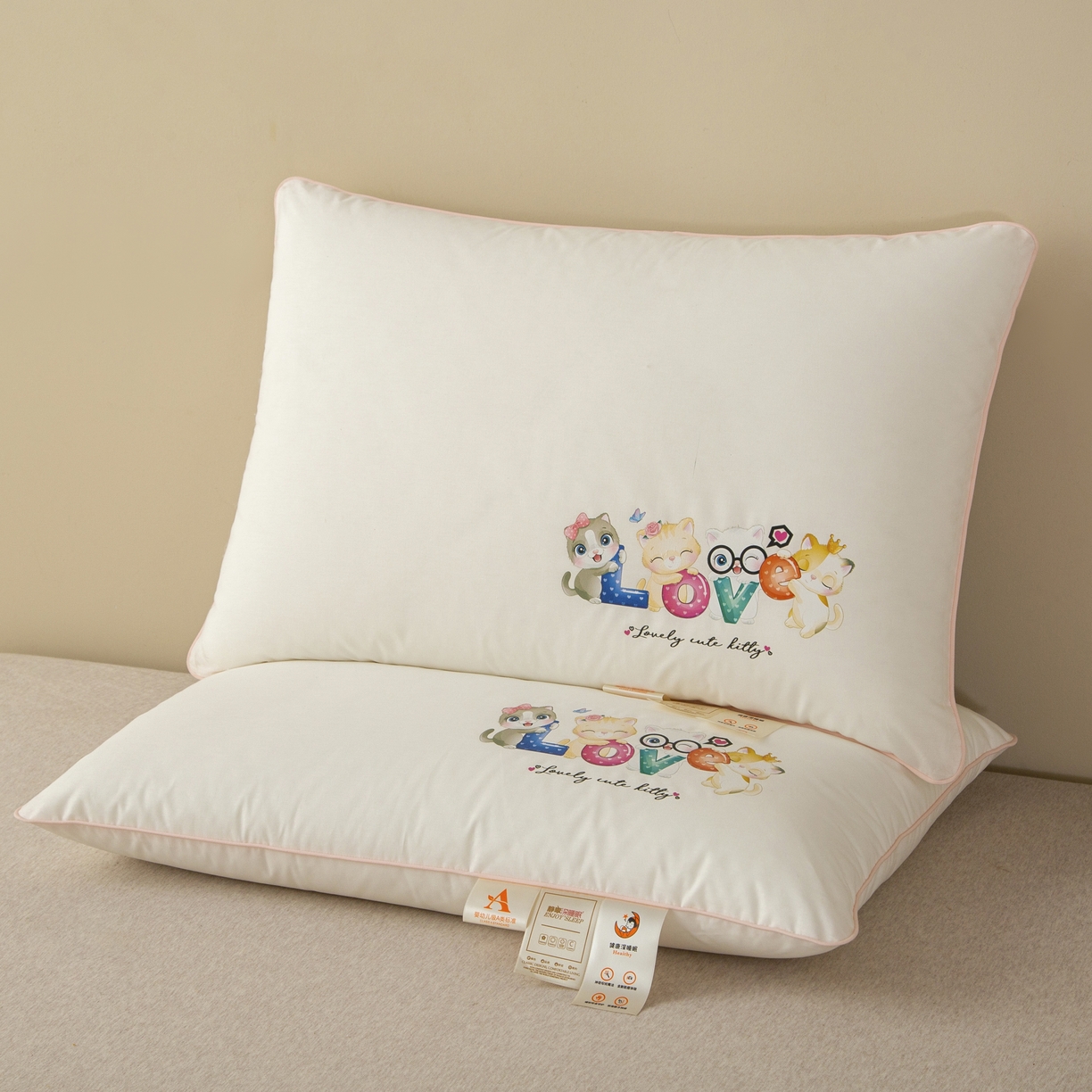 91家纺网 家纺一手货源 找家纺 （总）芯宜佳 2026新款枕芯A类全棉按摩卡通儿童枕头学生宿舍专用护颈枕芯