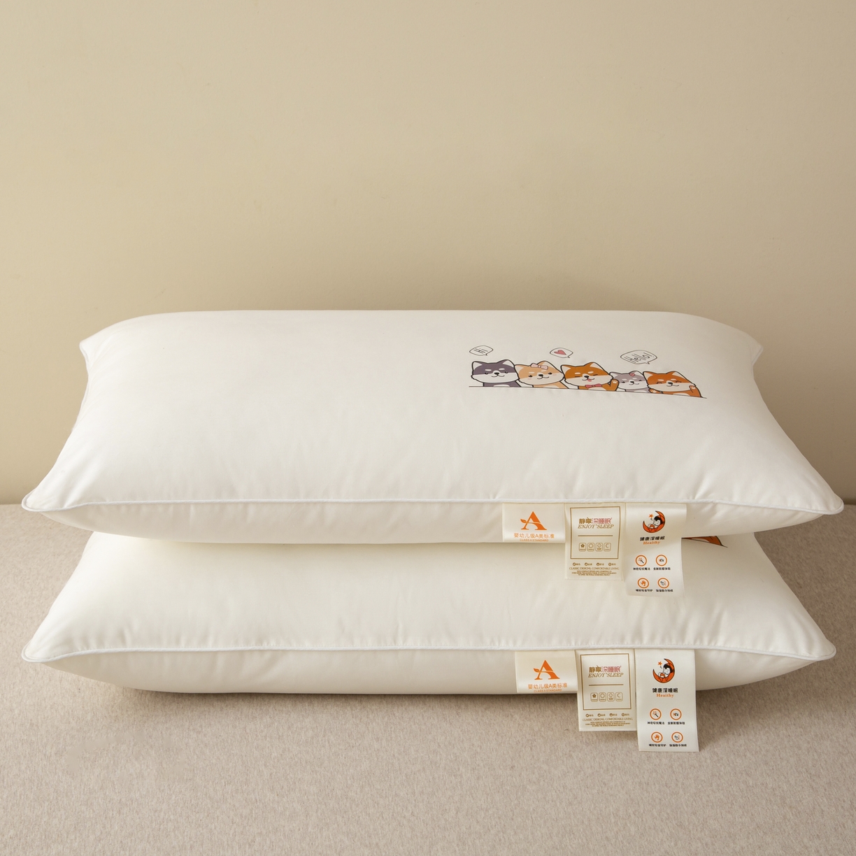 91家纺网 家纺一手货源 找家纺 （总）芯宜佳 2026新款枕芯A类全棉按摩卡通儿童枕头学生宿舍专用护颈枕芯
