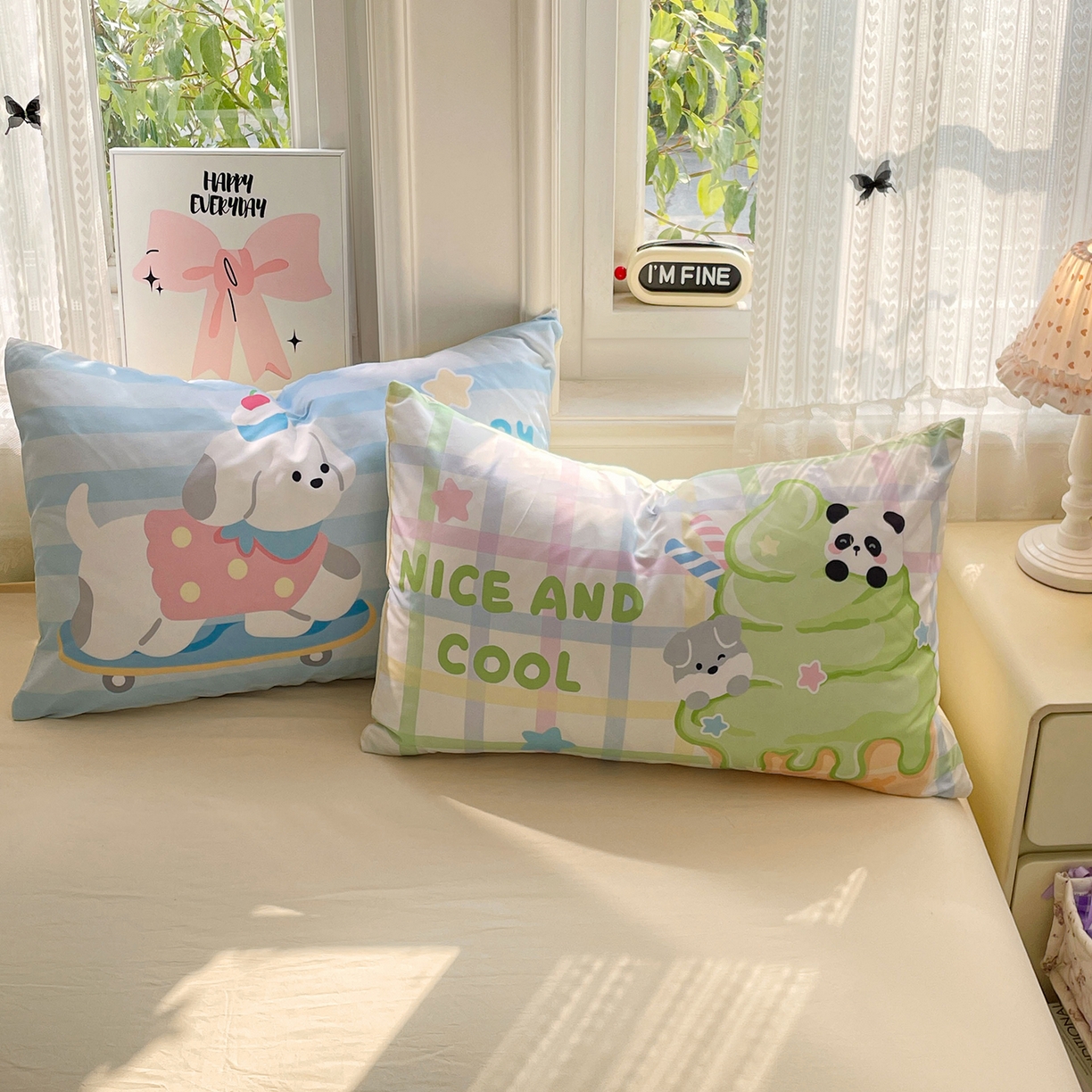 91家纺网 家纺一手货源 找家纺 康纳利 2026新款加厚水洗云朵棉大版毛巾绣夏凉被空调被印花卡通夏被四件套 抹茶冰激凌