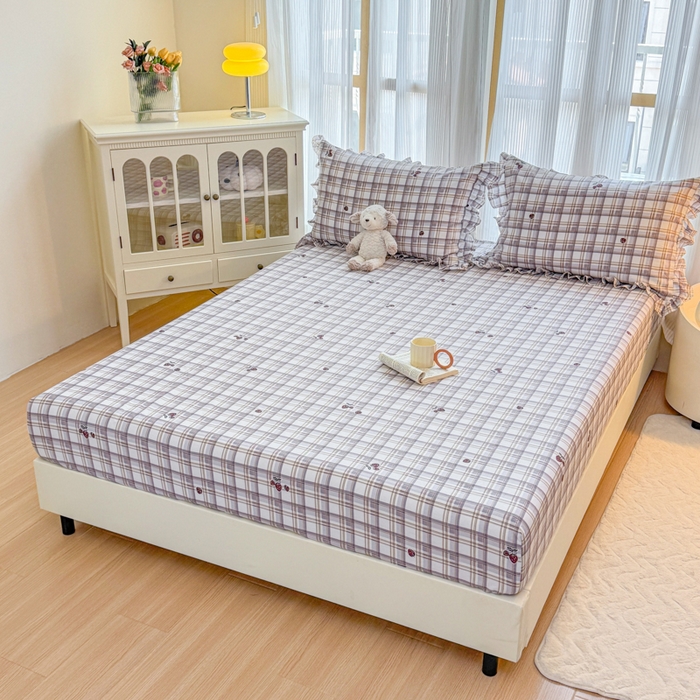 91家纺网 家纺一手货源 找家纺 （总）爱妮玖玖 2026新款小蕾丝单层单床笠床笠单件单品床笠