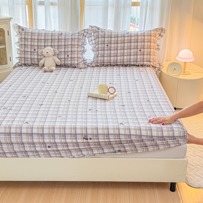 91家纺网 家纺一手货源 找家纺 （总）爱妮玖玖 2026新款小蕾丝单层单床笠床笠单件单品床笠