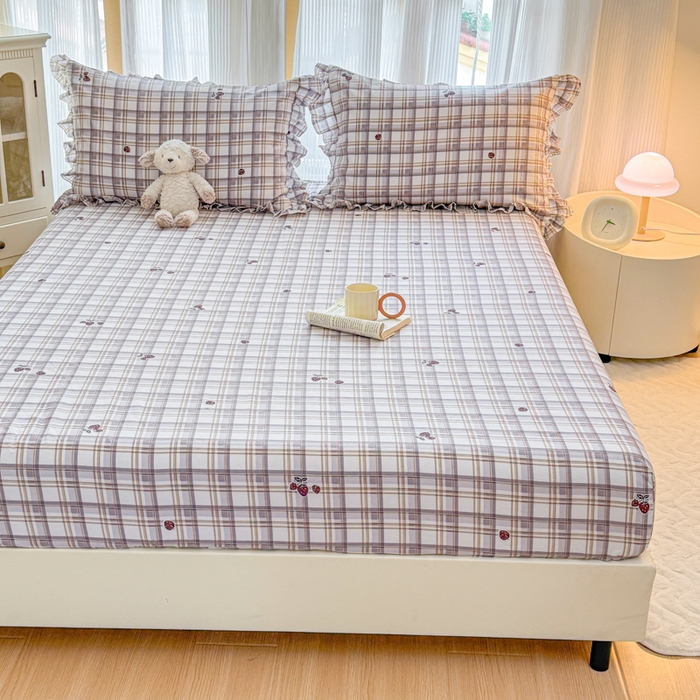 91家纺网 家纺一手货源 找家纺 （总）爱妮玖玖 2026新款小蕾丝单层单床笠床笠单件单品床笠