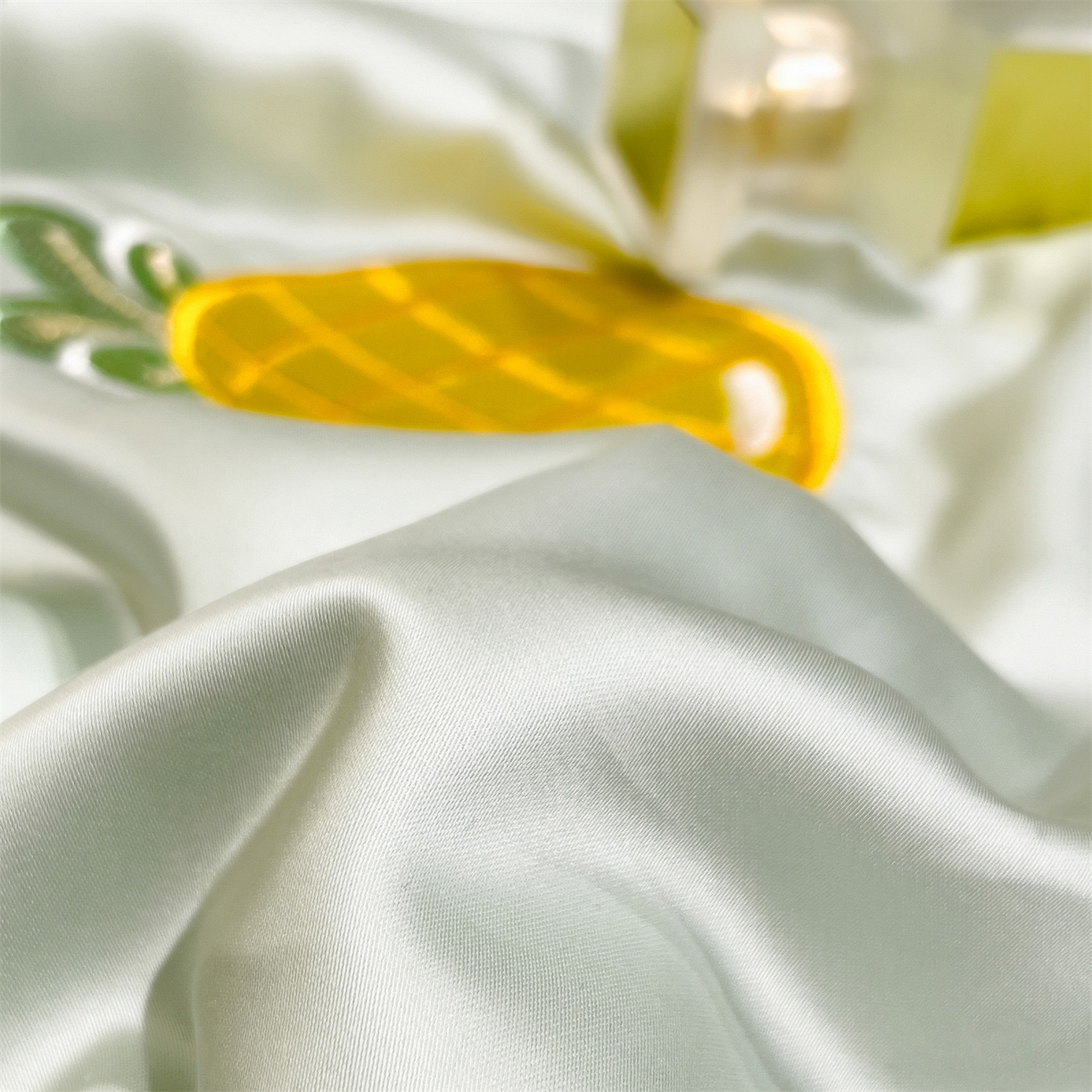 91家纺网 家纺一手货源 找家纺 兄弟坊 2026新款水洗冰丝刺绣夏被夏凉被夏被四件套 菠萝气泡-薄荷色