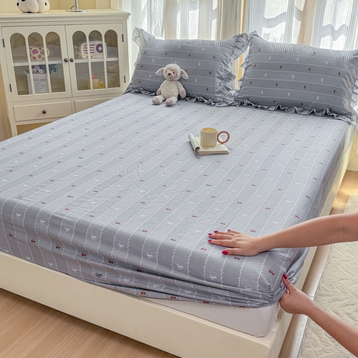 91家纺网 家纺一手货源 找家纺 （总）爱妮玖玖 2026新款小蕾丝单层单床笠床笠单件单品床笠