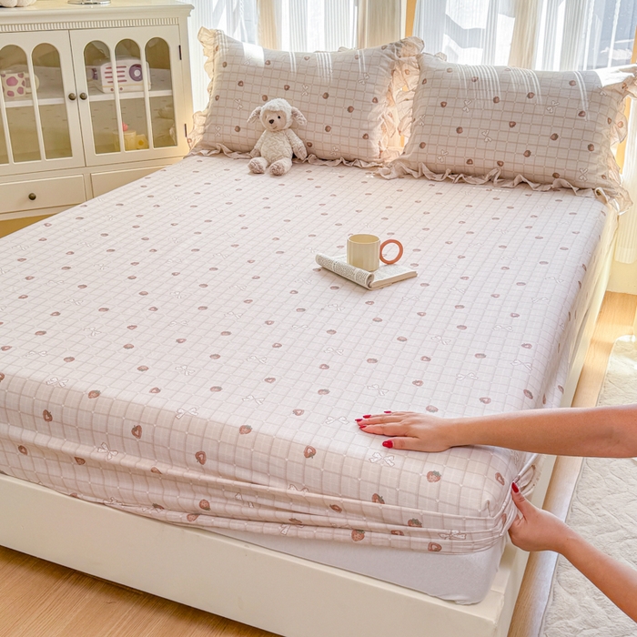 91家纺网 家纺一手货源 找家纺 （总）爱妮玖玖 2026新款小蕾丝单层单床笠床笠单件单品床笠