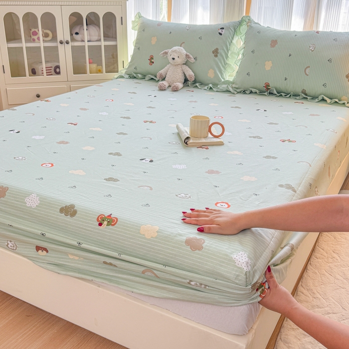 91家纺网 家纺一手货源 找家纺 （总）爱妮玖玖 2026新款小蕾丝单层单床笠床笠单件单品床笠