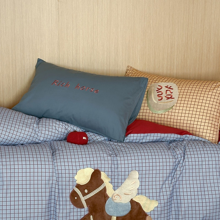 91家纺网 家纺一手货源 找家纺 （总）桃子家居 2026新款A类纯棉全棉元气小马贴布绣高端刺绣工艺四件套系列