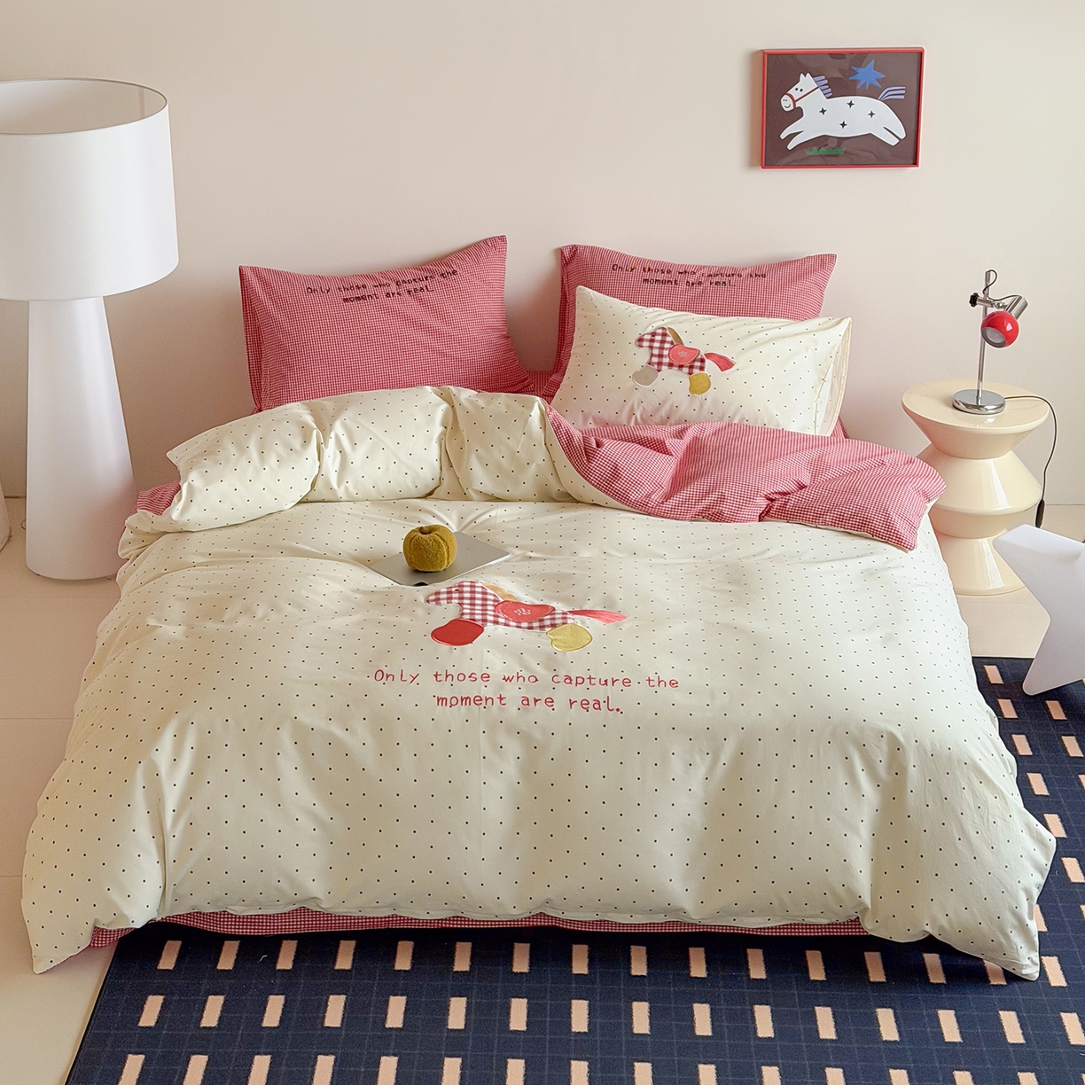 91家纺网 家纺一手货源 找家纺 （总）桃子家居 2026新款A类纯棉全棉元气小马贴布绣高端刺绣工艺四件套系列