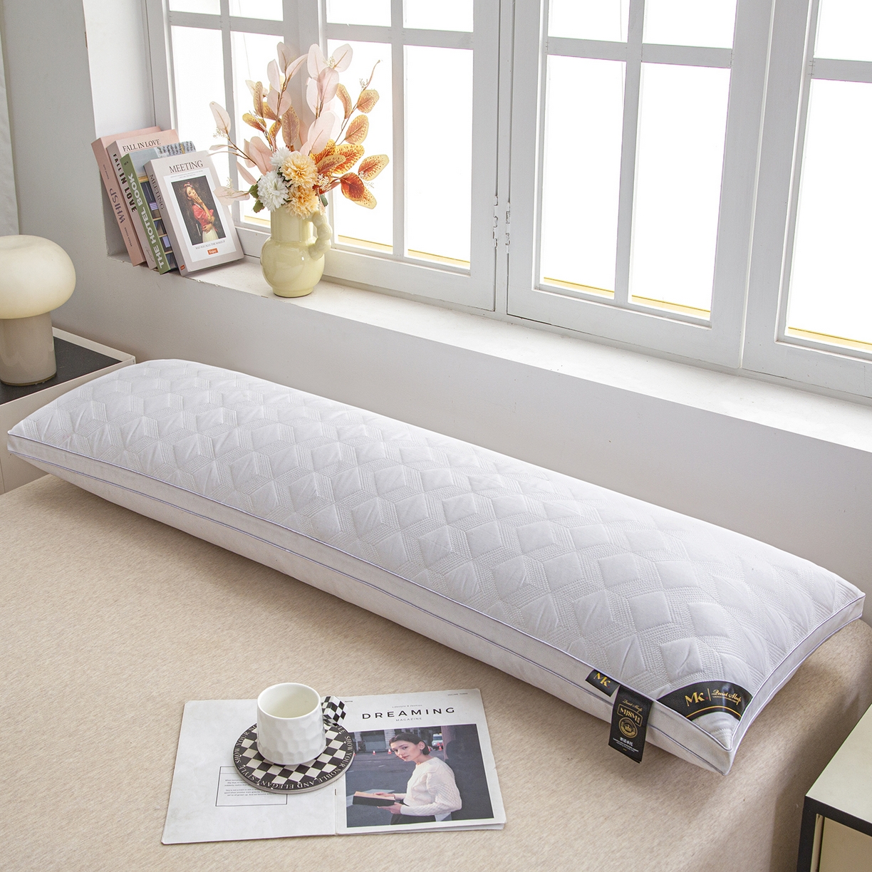 91家纺网 家纺一手货源 找家纺 （总）芯宜佳 2026新款枕芯多线格菱形长枕双人枕芯酒店情侣枕家用亲子枕头