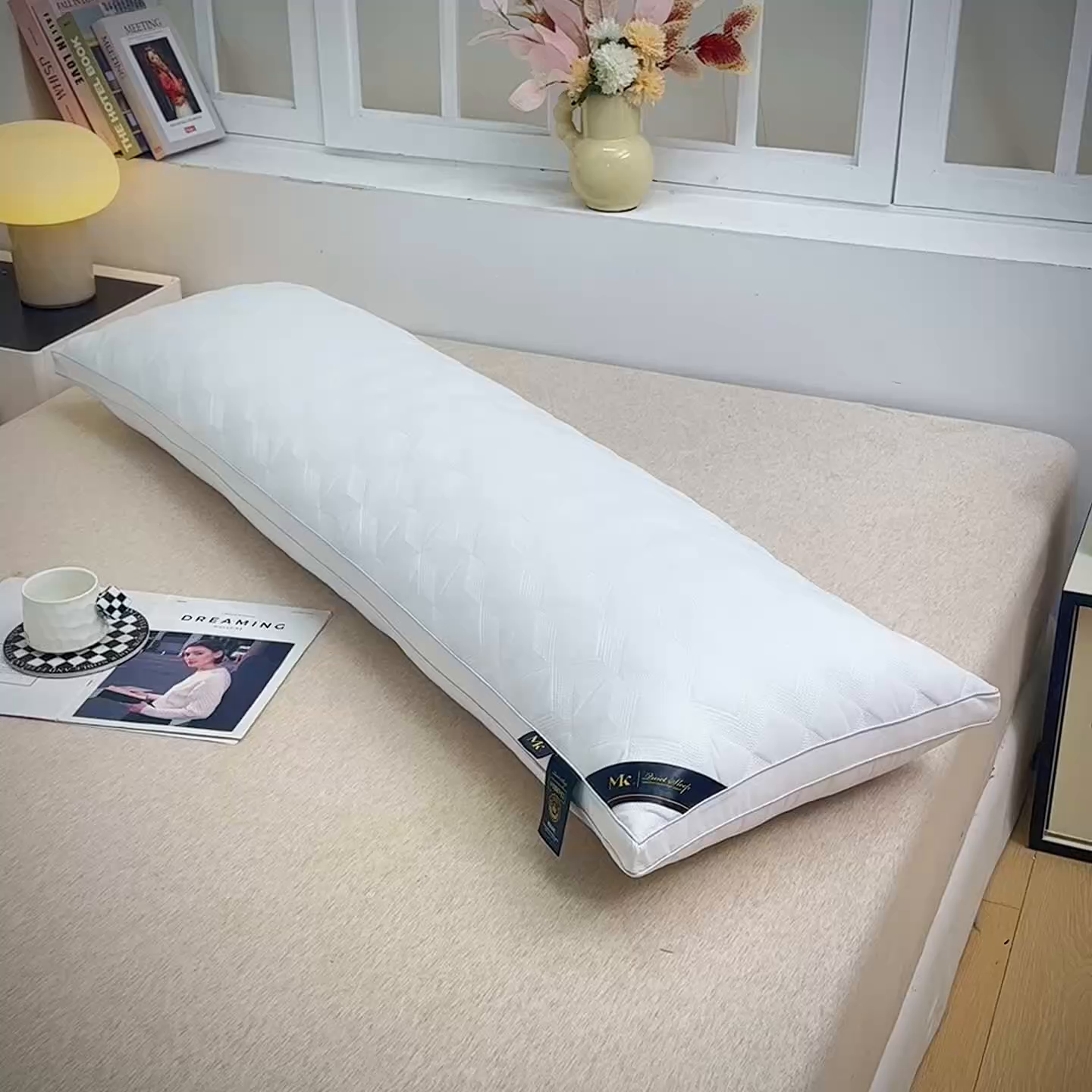 91家纺网 家纺一手货源 找家纺 （总）芯宜佳 2026新款枕芯多线格菱形长枕双人枕芯酒店情侣枕家用亲子枕头