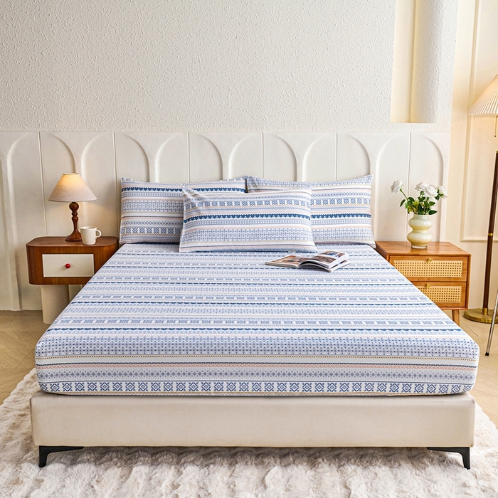 91家纺网 家纺一手货源 找家纺 （总）义博家纺 2026新款原棉老粗布单床笠