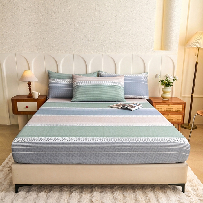 91家纺网 家纺一手货源 找家纺 （总）义博家纺 2026新款原棉老粗布单床笠