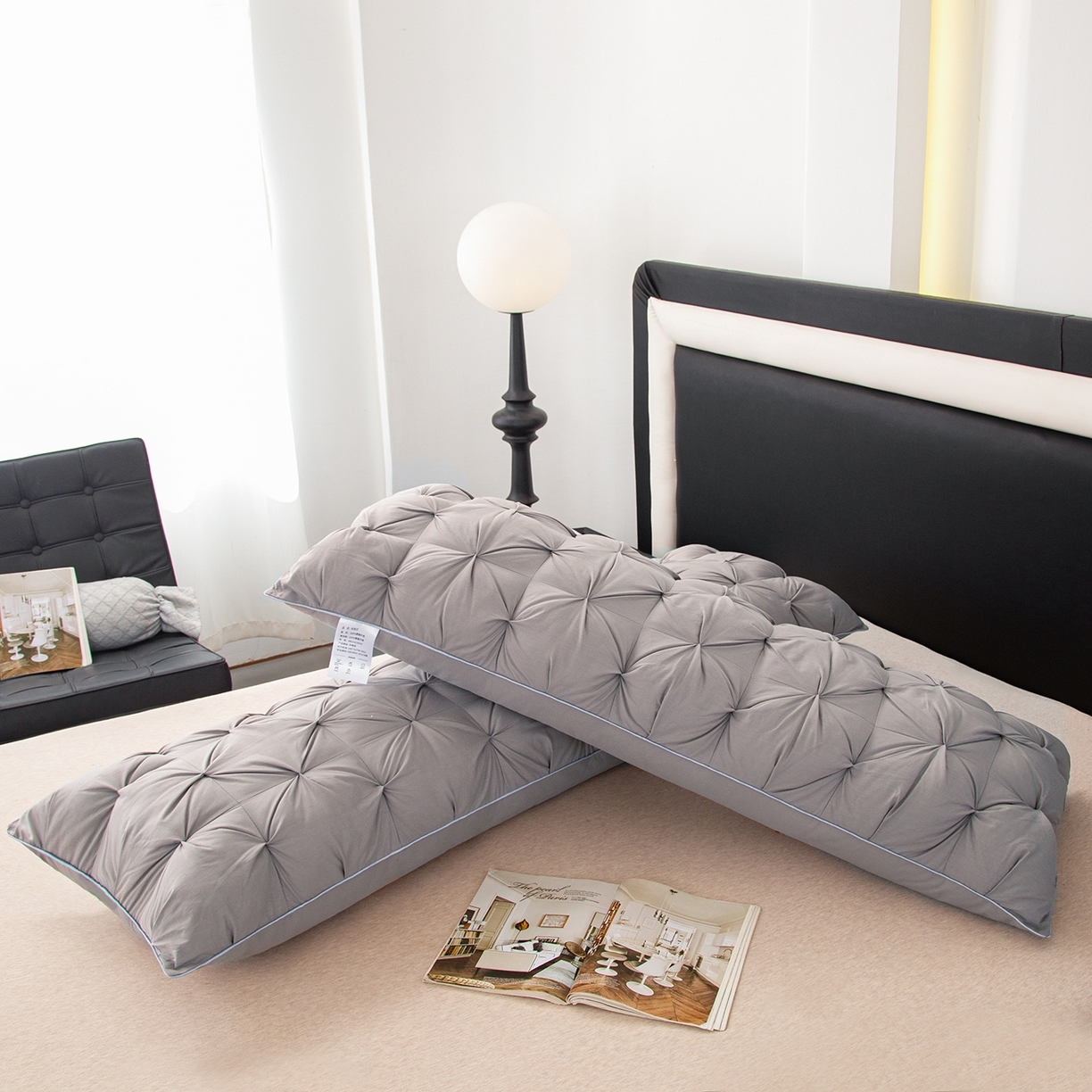 91家纺网 家纺一手货源 找家纺 （总）芯宜佳 2026新款枕芯纽花长枕双人枕芯酒店情侣枕家用亲子枕头