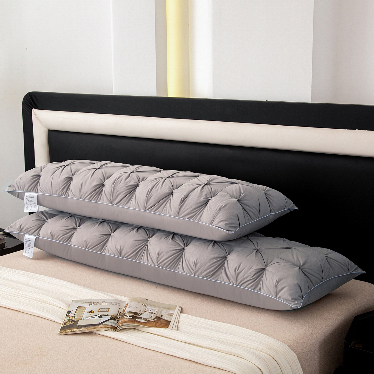 91家纺网 家纺一手货源 找家纺 （总）芯宜佳 2026新款枕芯纽花长枕双人枕芯酒店情侣枕家用亲子枕头