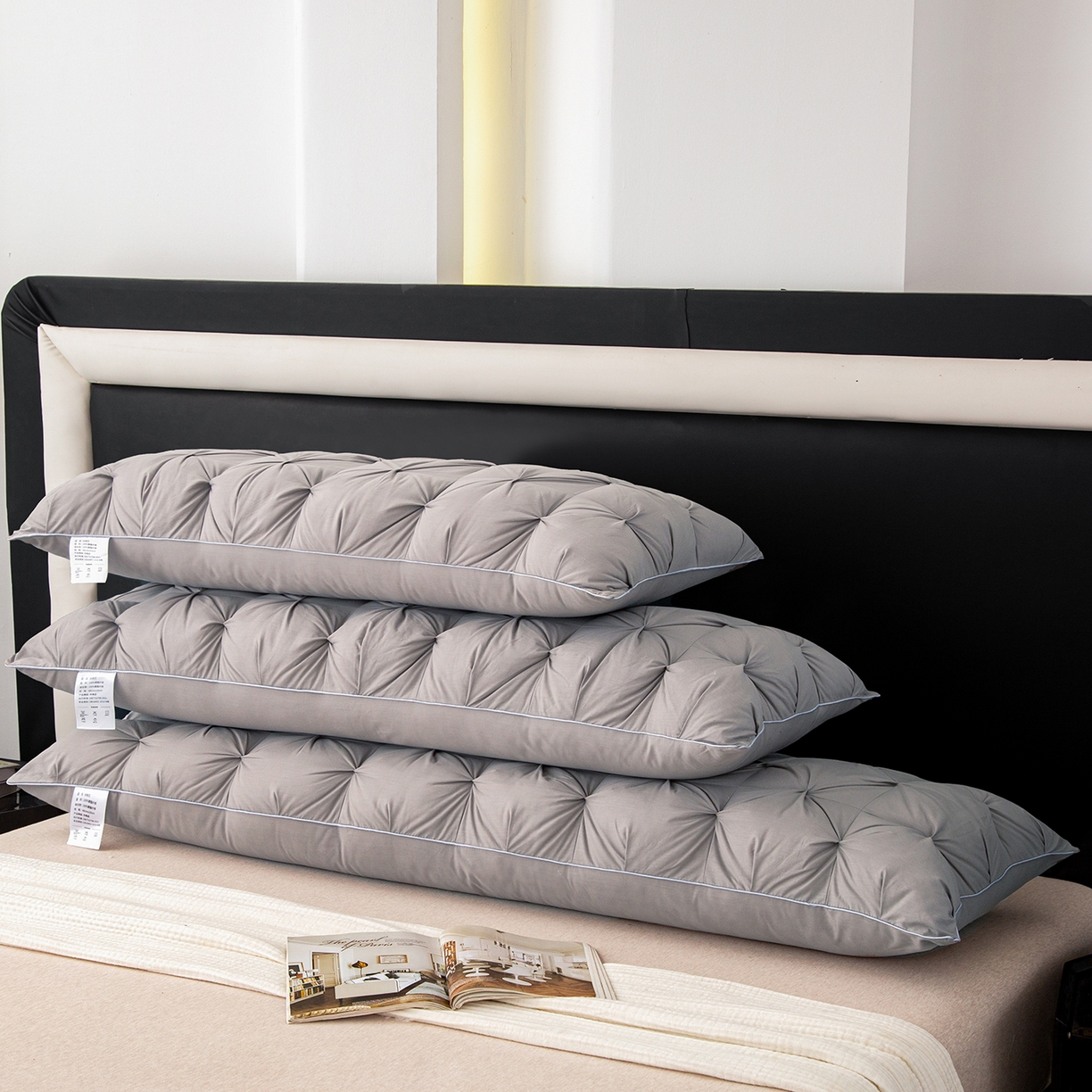 91家纺网 家纺一手货源 找家纺 （总）芯宜佳 2026新款枕芯纽花长枕双人枕芯酒店情侣枕家用亲子枕头