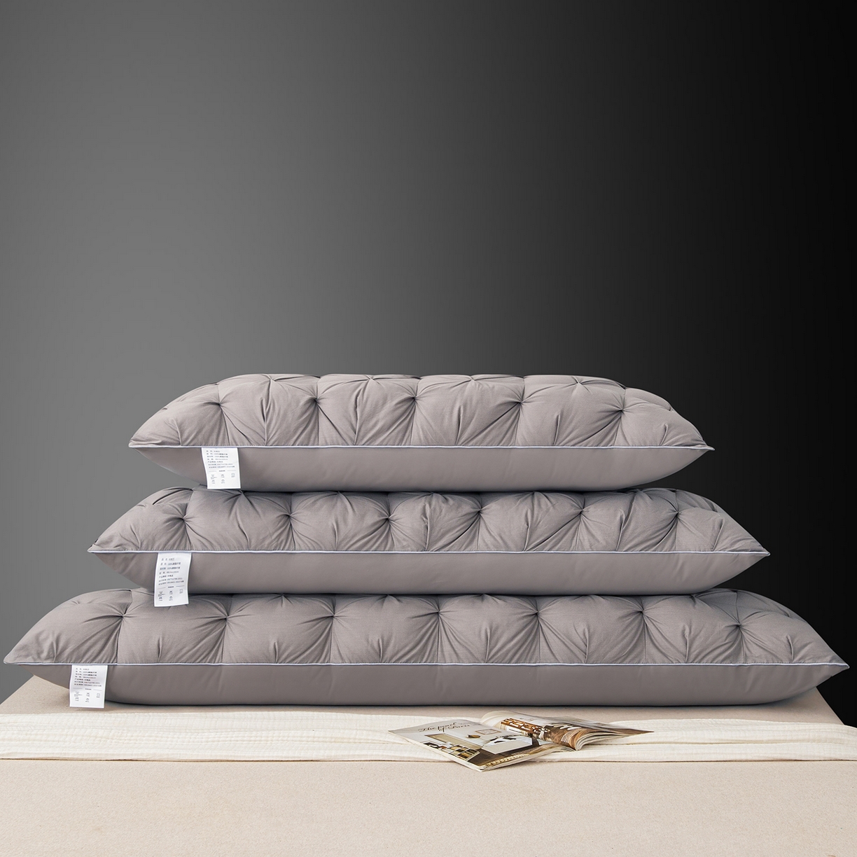 91家纺网 家纺一手货源 找家纺 （总）芯宜佳 2026新款枕芯纽花长枕双人枕芯酒店情侣枕家用亲子枕头