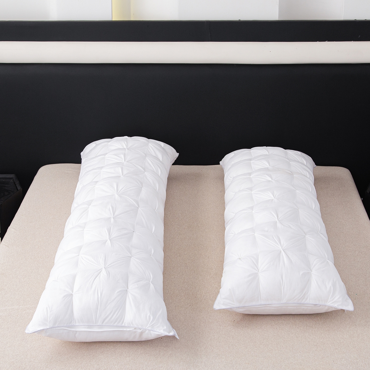 91家纺网 家纺一手货源 找家纺 芯宜佳 2026新款枕芯纽花长枕双人枕芯酒店情侣枕家用亲子枕头 纽花-白