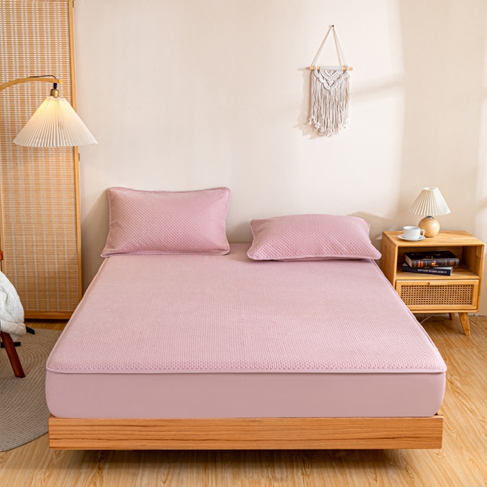 91家纺网 家纺一手货源 找家纺 （总）宇淳国际 2026新款小竺棉超声波床笠三件套外贸跨境电商亚马逊速卖通欧美特殊尺寸可定制