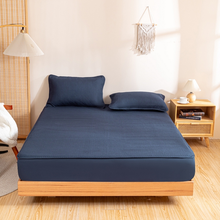 91家纺网 家纺一手货源 找家纺 （总）宇淳国际 2026新款小竺棉超声波床笠三件套外贸跨境电商亚马逊速卖通欧美特殊尺寸可定制