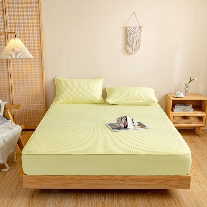 91家纺网 家纺一手货源 找家纺 （总）宇淳国际 2026新款小竺棉超声波床笠三件套外贸跨境电商亚马逊速卖通欧美特殊尺寸可定制