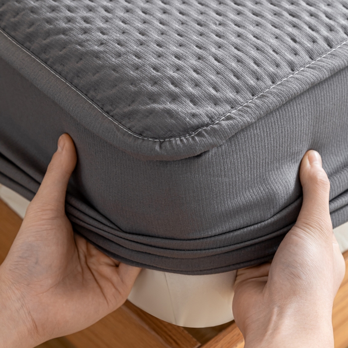 91家纺网 家纺一手货源 找家纺 宇淳国际 2026新款小竺棉超声波床笠三件套外贸跨境电商亚马逊速卖通欧美特殊尺寸可定制 深灰-小竺棉夹棉床笠