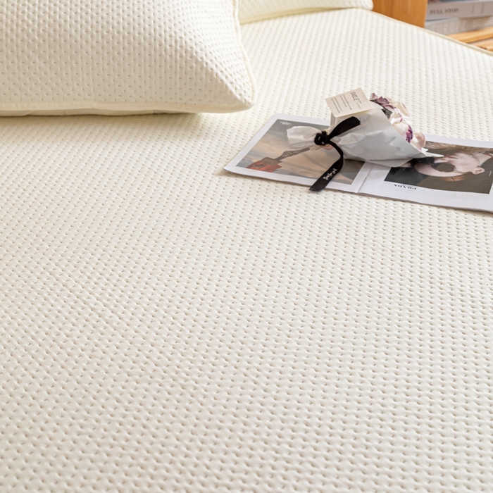 91家纺网 家纺一手货源 找家纺 宇淳国际 2026新款小竺棉超声波床笠三件套外贸跨境电商亚马逊速卖通欧美特殊尺寸可定制 米白-小竺棉夹棉床笠