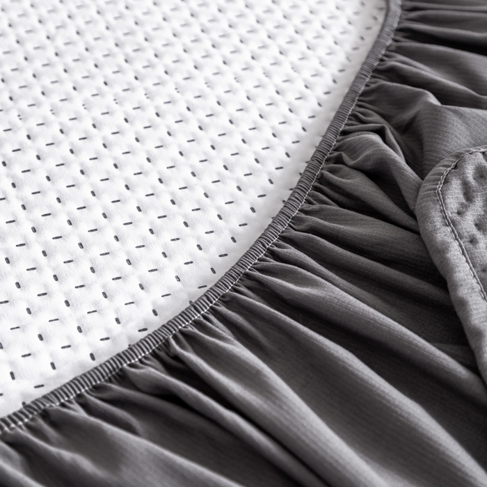 91家纺网 家纺一手货源 找家纺 宇淳国际 2026新款小竺棉超声波床笠三件套外贸跨境电商亚马逊速卖通欧美特殊尺寸可定制 深灰-小竺棉夹棉床笠