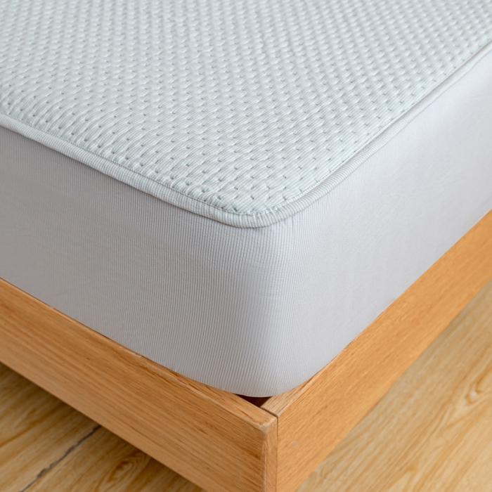 91家纺网 家纺一手货源 找家纺 宇淳国际 2026新款小竺棉超声波床笠三件套外贸跨境电商亚马逊速卖通欧美特殊尺寸可定制 兰灰-小竺棉夹棉床笠