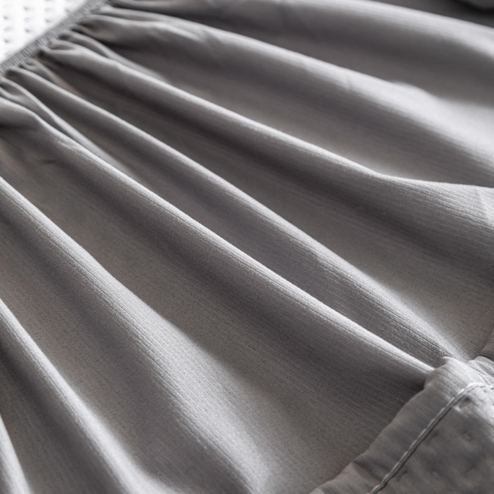 91家纺网 家纺一手货源 找家纺 宇淳国际 2026新款小竺棉超声波床笠三件套外贸跨境电商亚马逊速卖通欧美特殊尺寸可定制 浅灰-小竺棉夹棉床笠