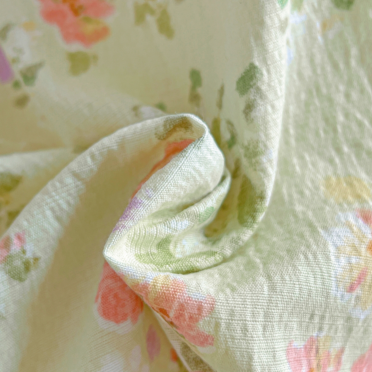 91家纺网 家纺一手货源 找家纺 仟人梦 2026新款云感双层纱印花四件套 半夏