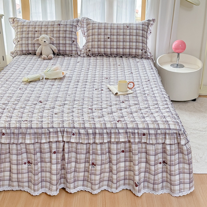 91家纺网 家纺一手货源 找家纺 （总）爱妮玖玖 2026新款小蕾丝夹棉单床裙床裙单件单品床裙