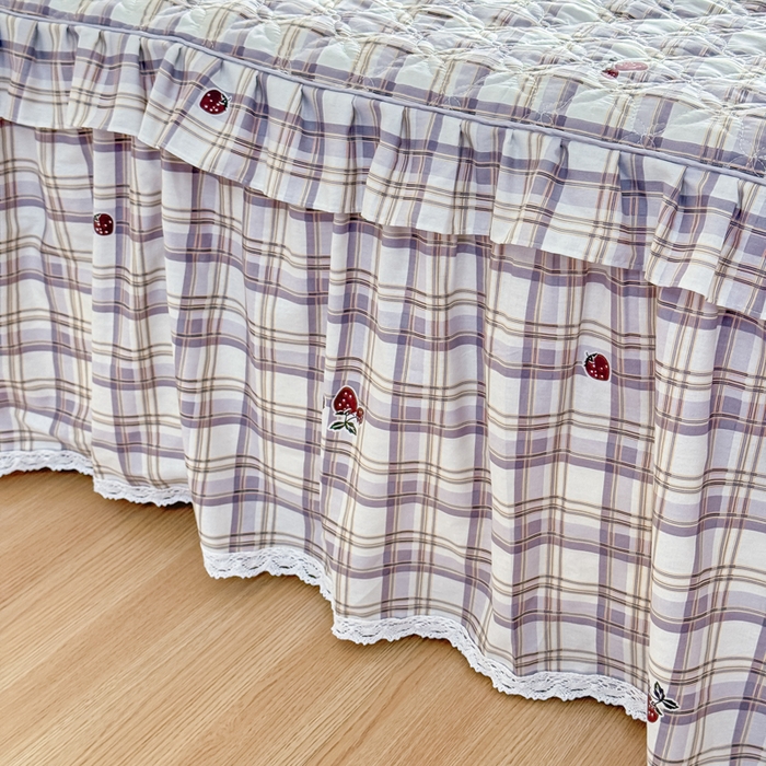 91家纺网 家纺一手货源 找家纺 （总）爱妮玖玖 2026新款小蕾丝夹棉单床裙床裙单件单品床裙