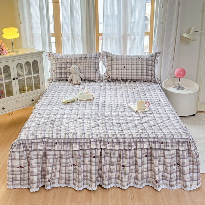 91家纺网 家纺一手货源 找家纺 （总）爱妮玖玖 2026新款小蕾丝夹棉单床裙床裙单件单品床裙