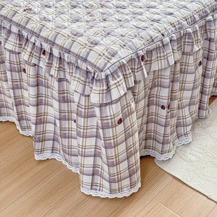 91家纺网 家纺一手货源 找家纺 （总）爱妮玖玖 2026新款小蕾丝夹棉单床裙床裙单件单品床裙