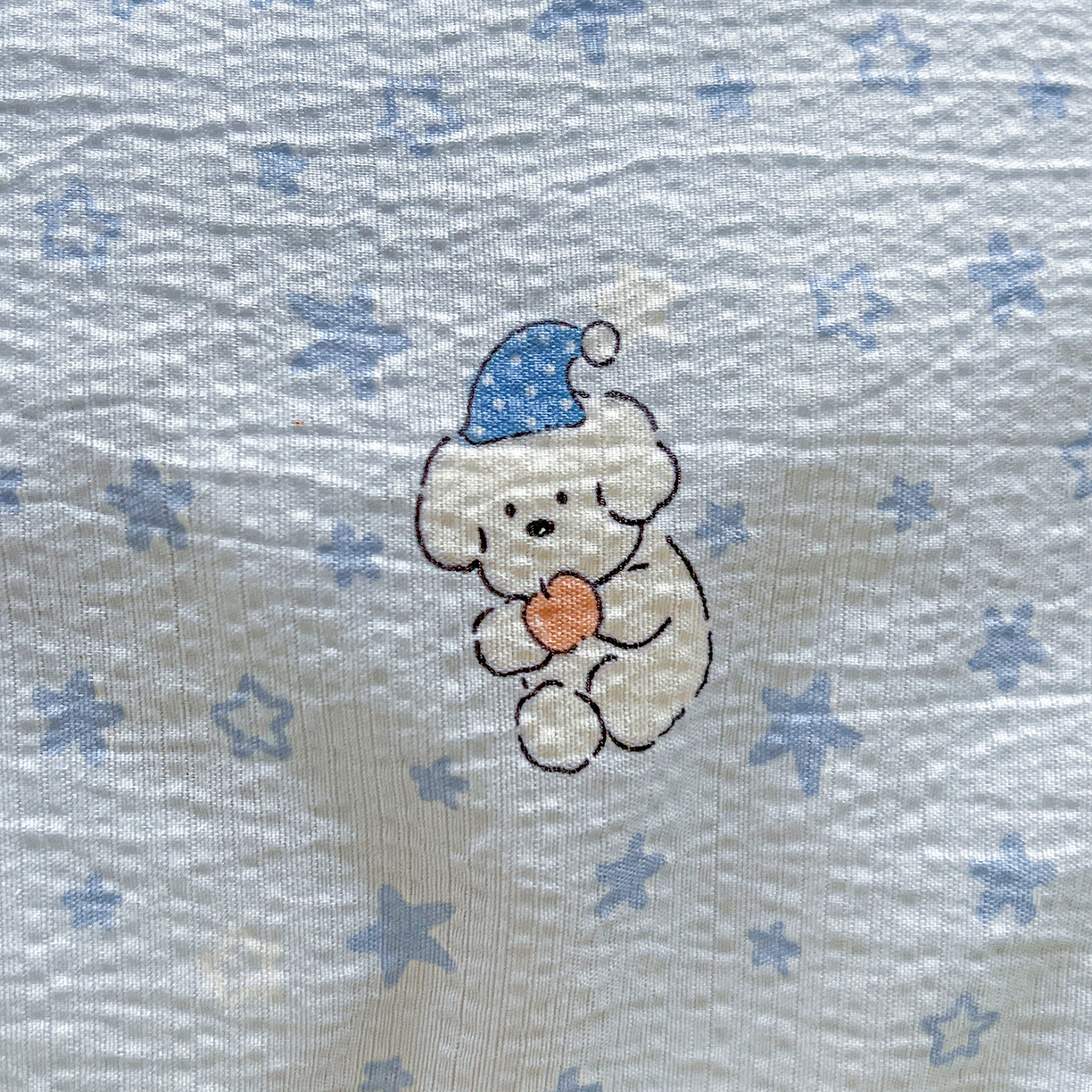 91家纺网 家纺一手货源 找家纺 仟人梦 2026新款云感双层纱印花四件套 淘气狗