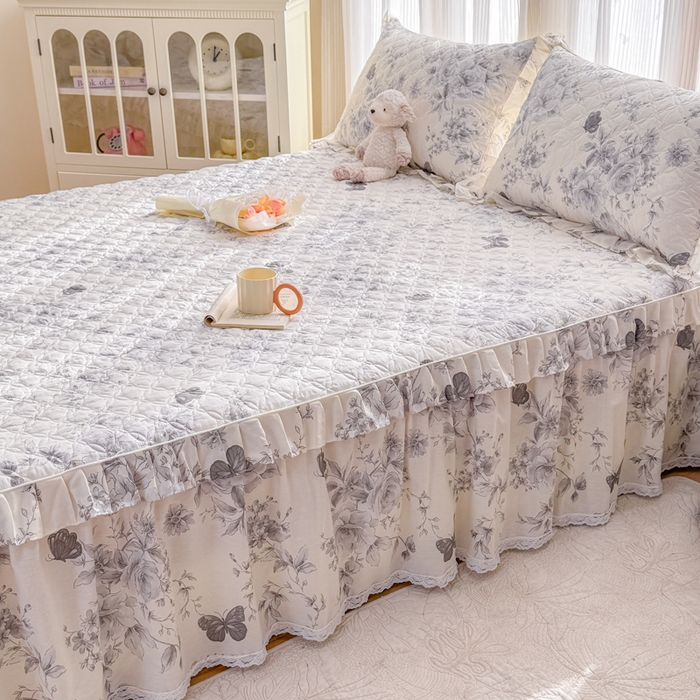 91家纺网 家纺一手货源 找家纺 （总）爱妮玖玖 2026新款小蕾丝夹棉单床裙床裙单件单品床裙