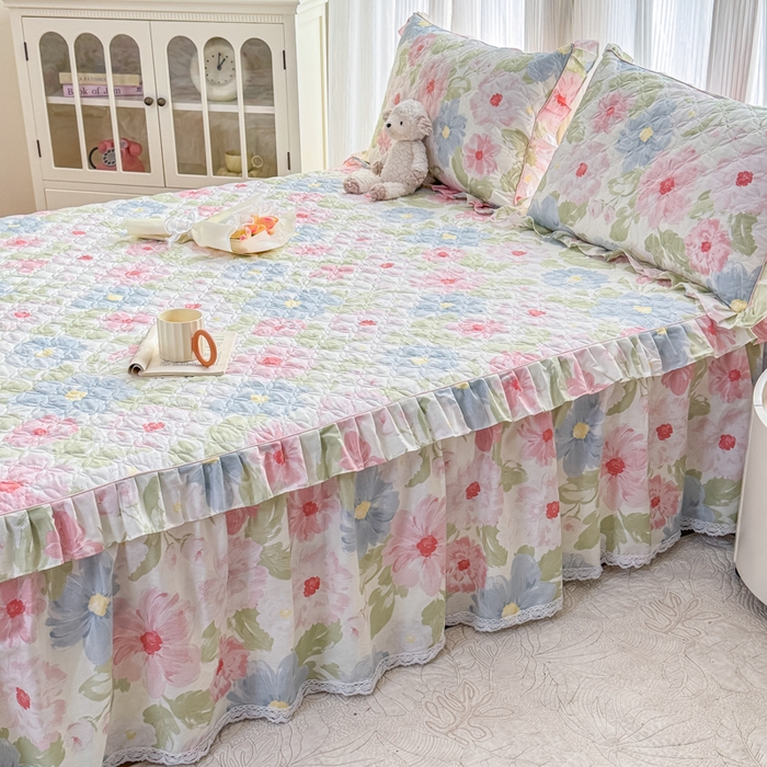 91家纺网 家纺一手货源 找家纺 （总）爱妮玖玖 2026新款小蕾丝夹棉单床裙床裙单件单品床裙