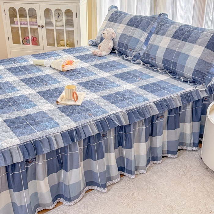 91家纺网 家纺一手货源 找家纺 （总）爱妮玖玖 2026新款小蕾丝夹棉单床裙床裙单件单品床裙