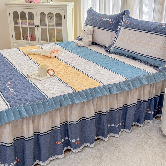 91家纺网 家纺一手货源 找家纺 （总）爱妮玖玖 2026新款小蕾丝夹棉单床裙床裙单件单品床裙