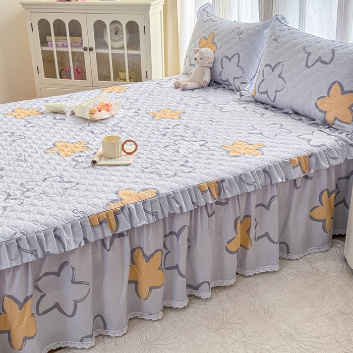 91家纺网 家纺一手货源 找家纺 （总）爱妮玖玖 2026新款小蕾丝夹棉单床裙床裙单件单品床裙