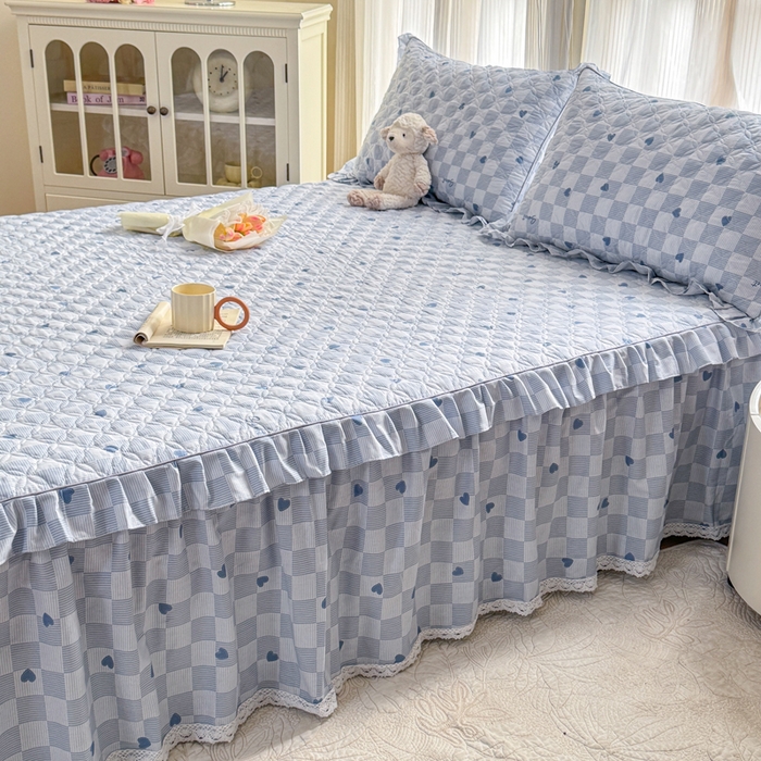 91家纺网 家纺一手货源 找家纺 （总）爱妮玖玖 2026新款小蕾丝夹棉单床裙床裙单件单品床裙