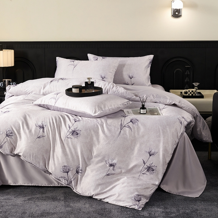 91家纺网 家纺一手货源 找家纺 （总）老K (原美阁） 2026年新款轻奢简约款冰丝四件套单被套